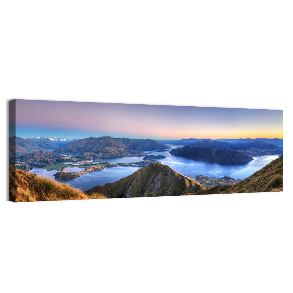 Lake Wanaka from Roys Peak Wall Art, canvas print, panoramic