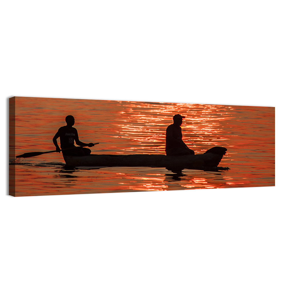 Sailing Boat at Sunset Wall Art