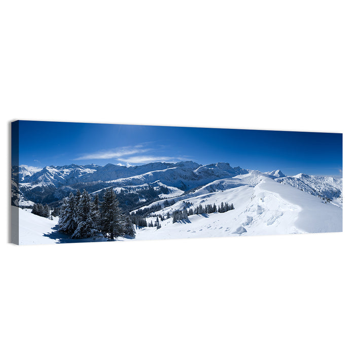 Snowy Bernese Alps Wall Art as a canvas print
