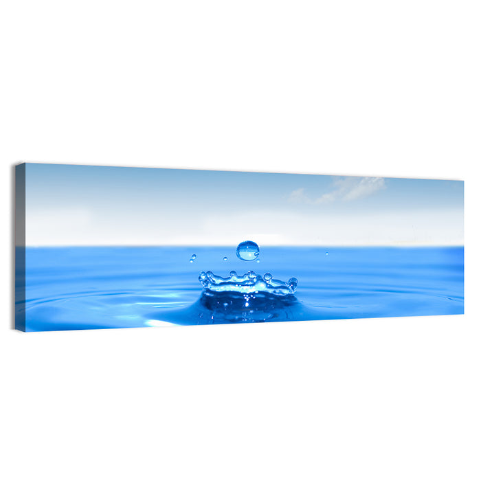 Ocean Water Drop Wall Art as a canvas print