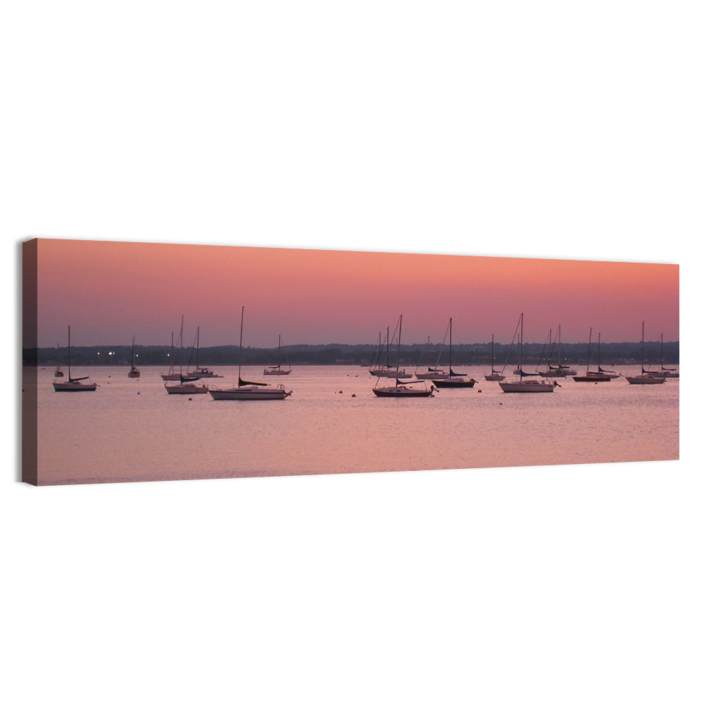 East Haven Beach Sunset Wall Art, canvas print, panoramic