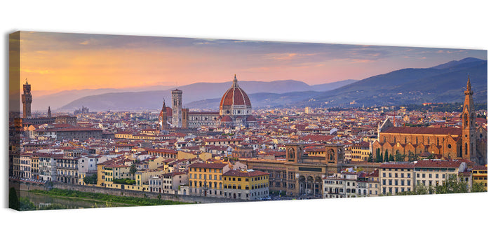 Florence Duomo Skyline at Golden Hour Wall Art as a canvas print