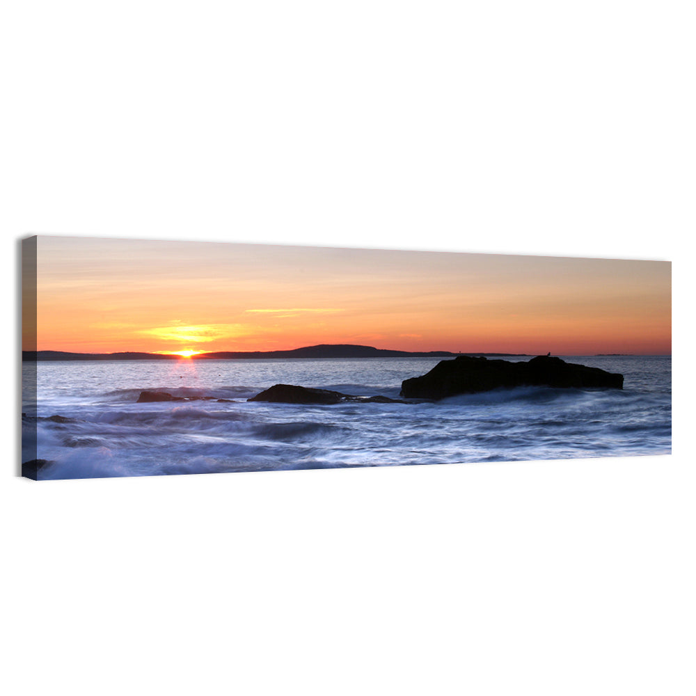 Acadia National Park Coastline Wall Art, canvas print, panoramic