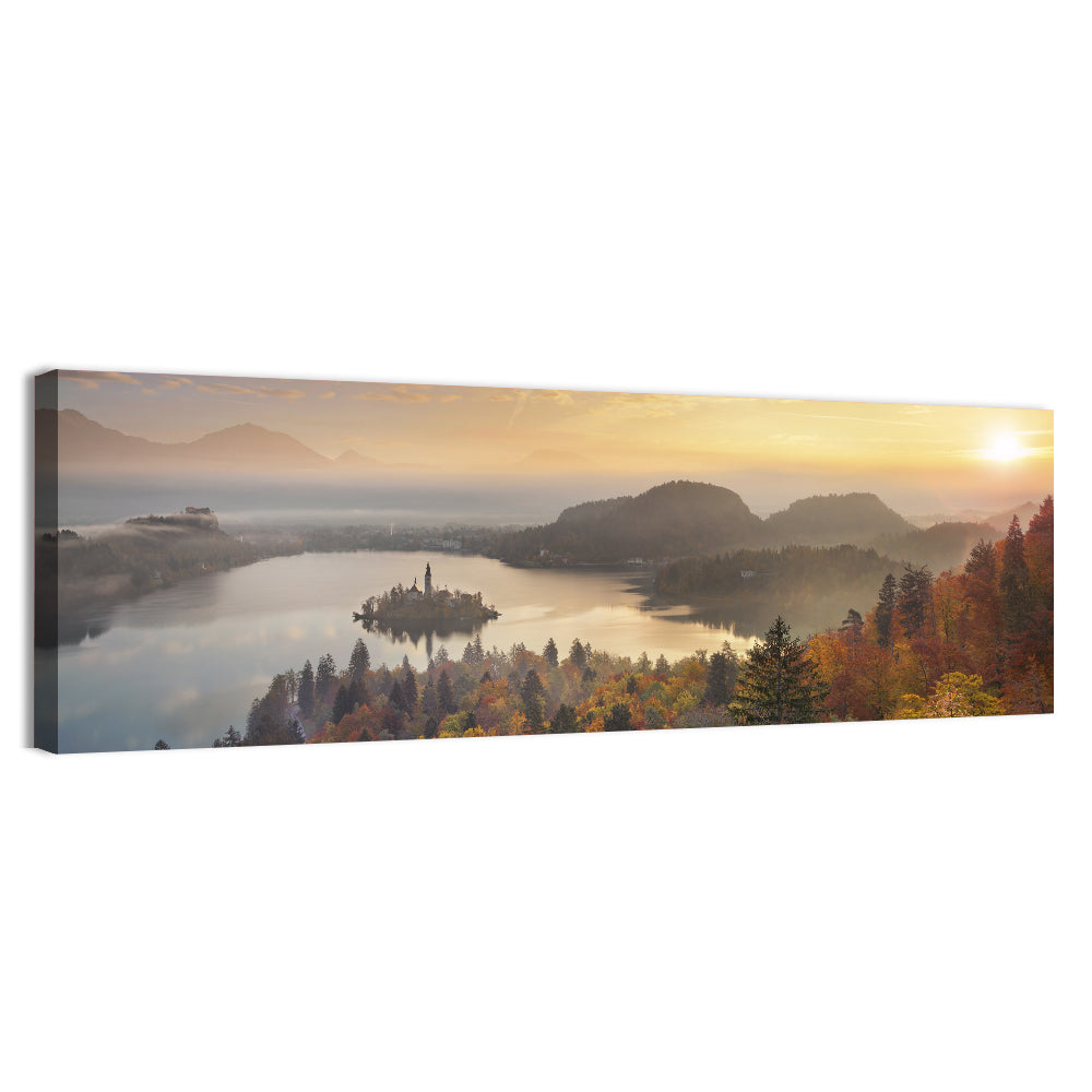 Autumn Morning at Lake Bled Wall Art