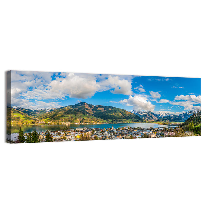 Zell Am See Shoreline Wall Art as a canvas print