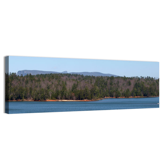Lake James Shoreline Wall Art as a canvas print