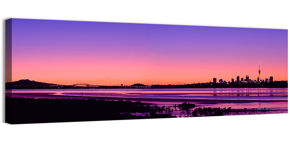Auckland Skyline at Twilight Wall Art