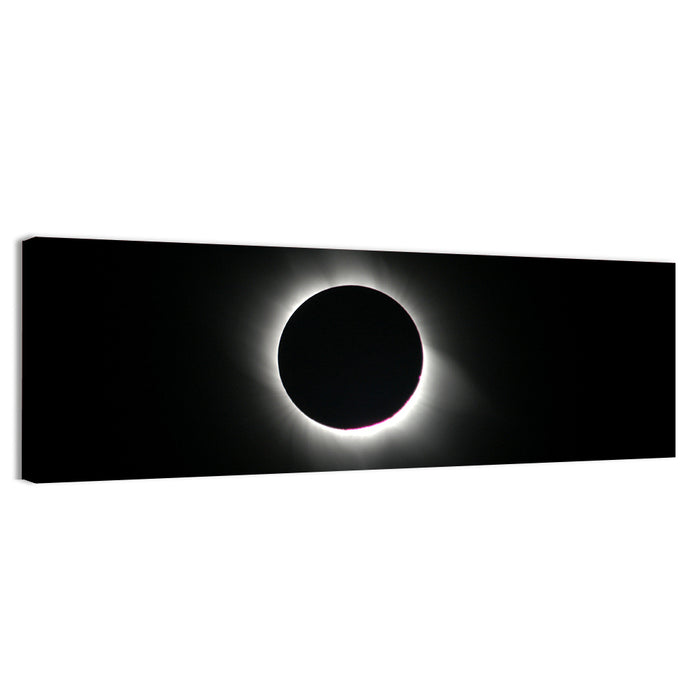 Centered Solar Eclipse Wall Art as a canvas print