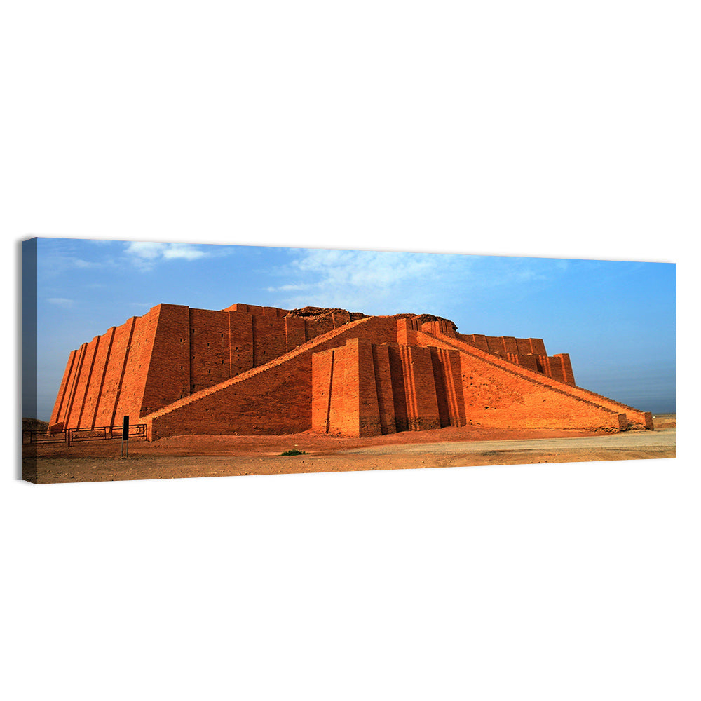 Great Ziggurat of Ur Wall Art, canvas print, panoramic
