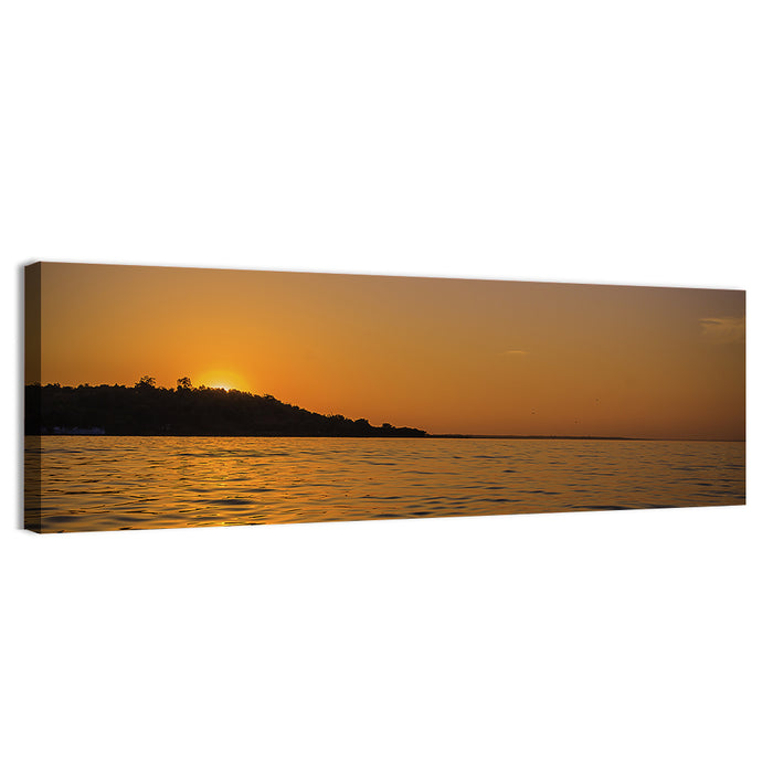 Bhopal Lake at Sunset Wall Art as a canvas print