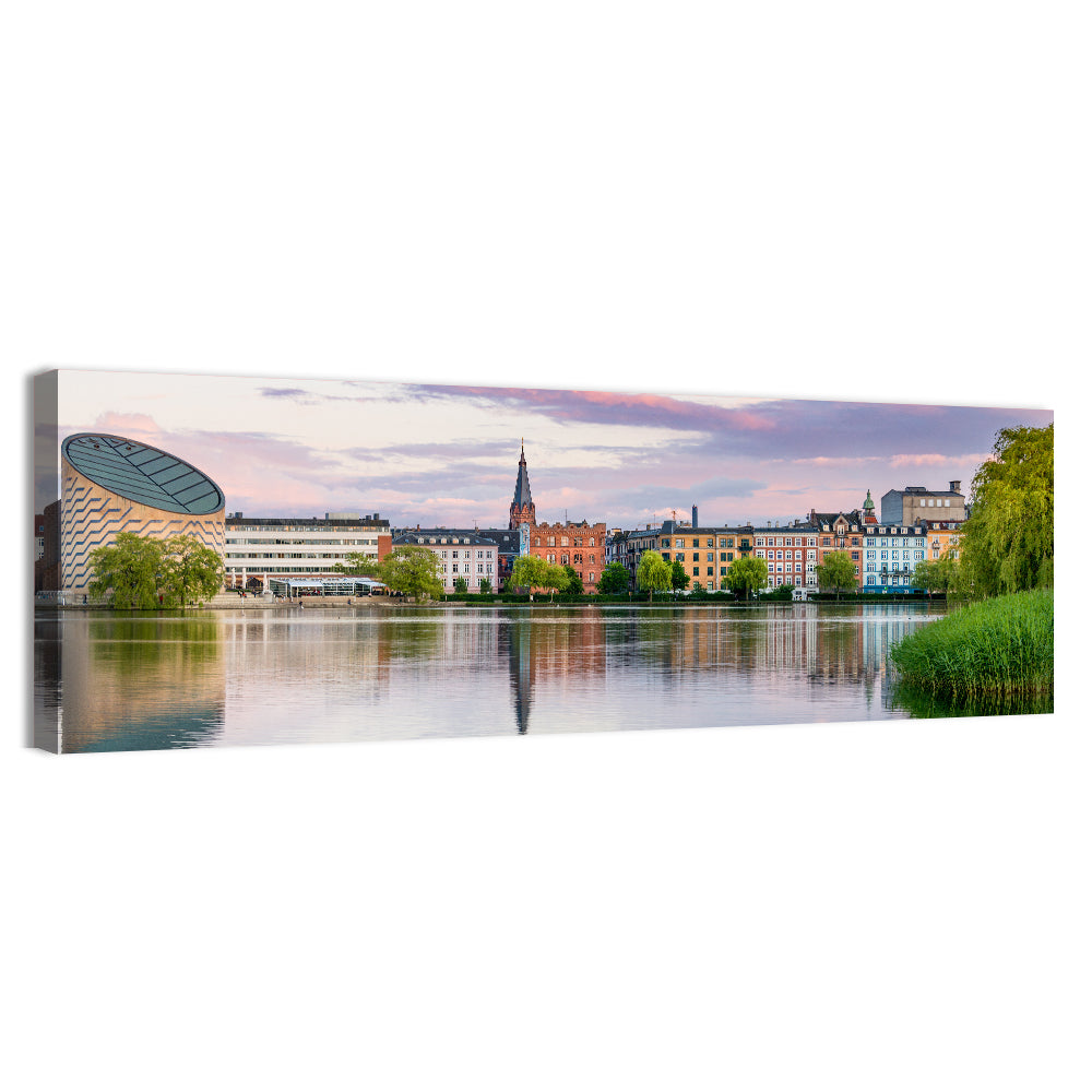 Copenhagen Lake at Sunset Wall Art