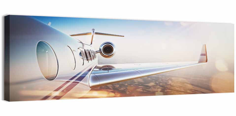 Private Jet Wing Close Up Wall Art