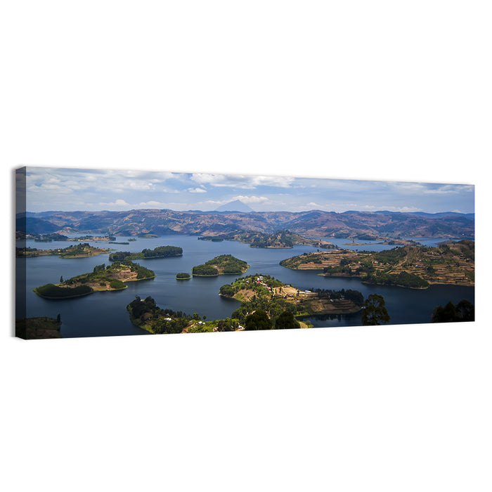 Lake Bunyonyi Wall Art as a canvas print