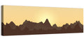 Sunset Mountain Silhouettes Wall Art