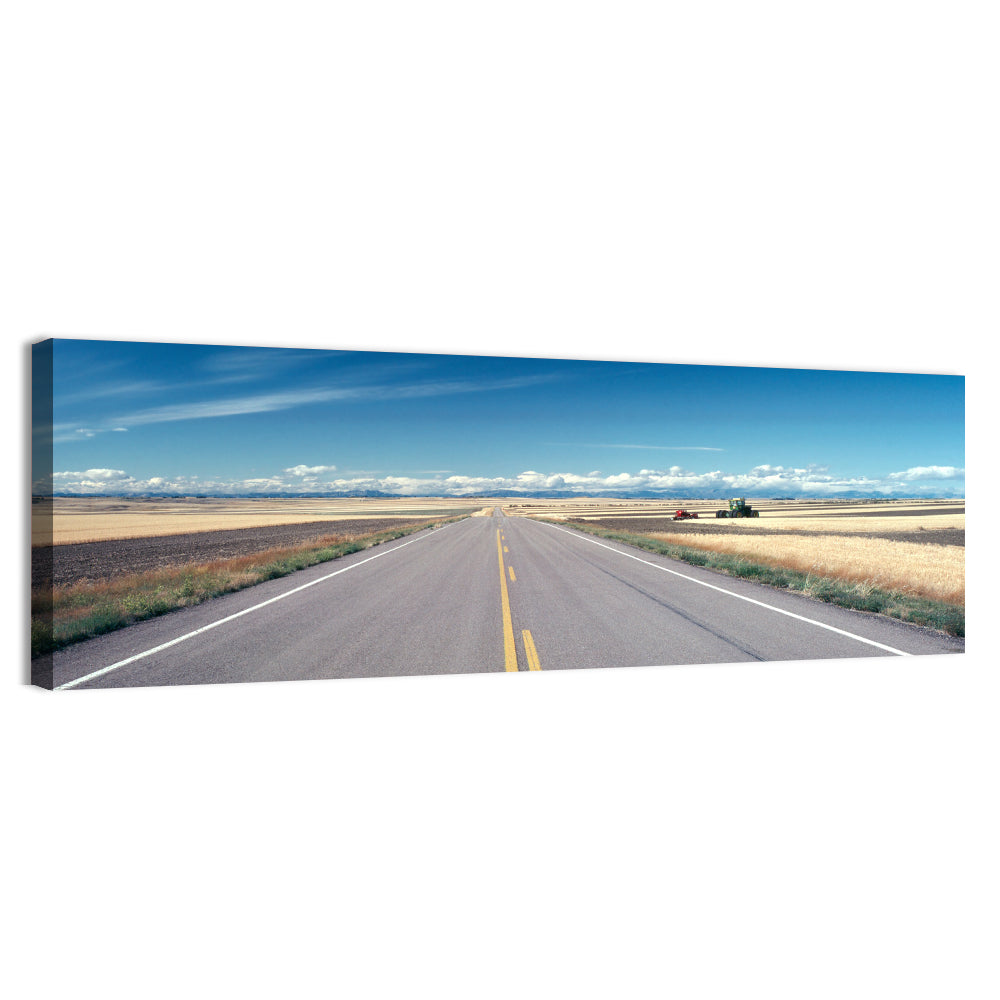Infinite Road, Montana Wall Art, canvas print, panoramic