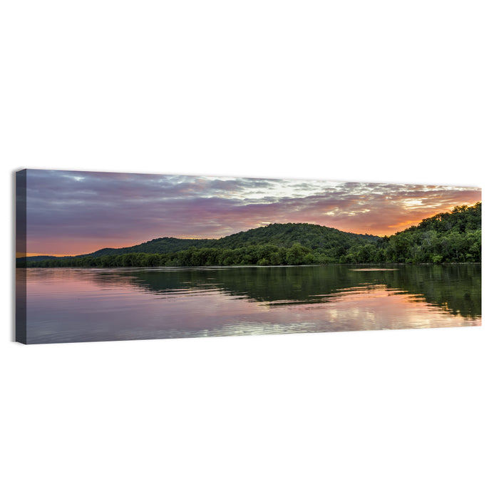 Ohio River Paden City at Dusk Wall Art as a canvas print