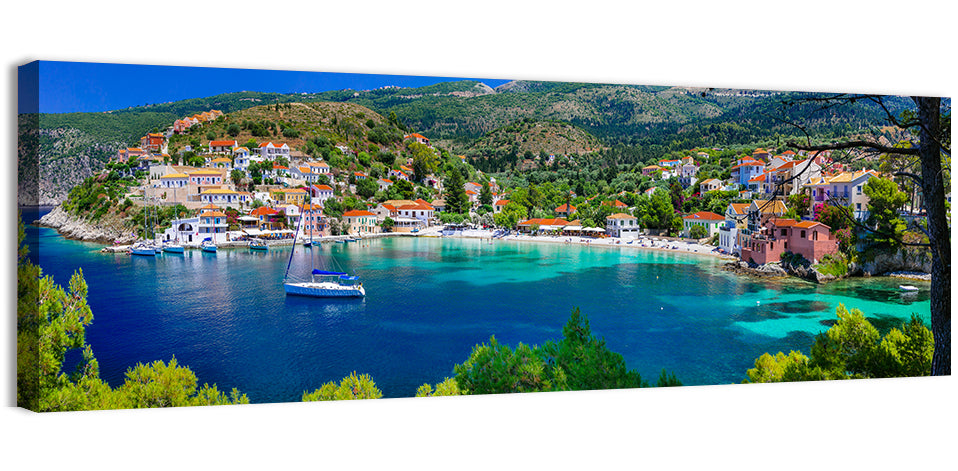 Assos Village Harbor View Wall Art