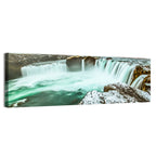 Goðafoss Winter Waterfall Wall Art