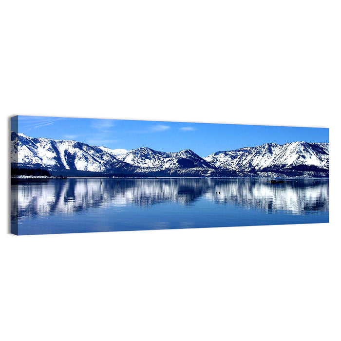 Lake Tahoe Mountain Reflection Wall Art as a canvas print
