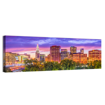 Hartford City Skyline Wall Art