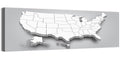 3d USA Map with Alaska and Hawaii Wall Art