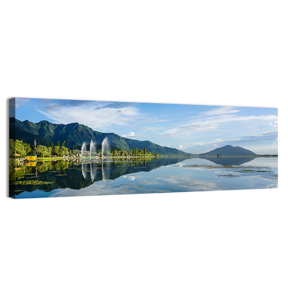 Dal Lake Reflections, Srinagar Wall Art, canvas print, panoramic