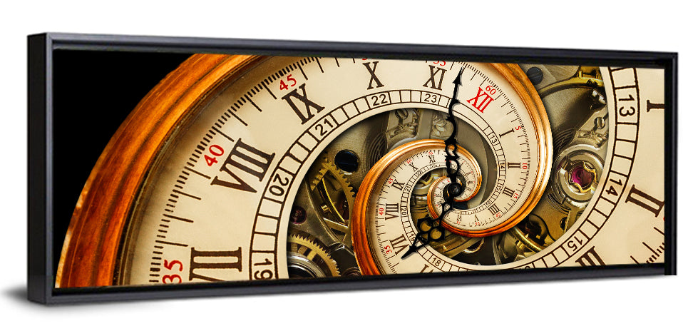 Antique Spiral Clock Face Wall Art
