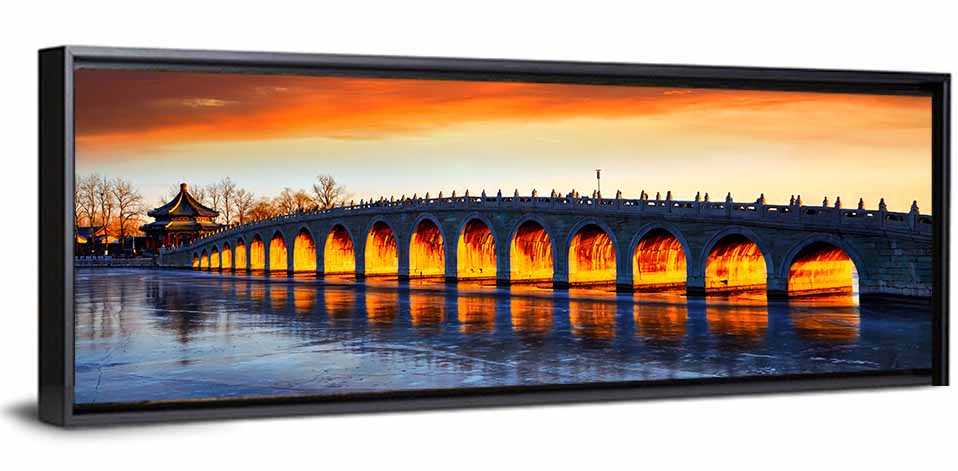 Seventeen-arch Bridge at Golden Hour Wall Art