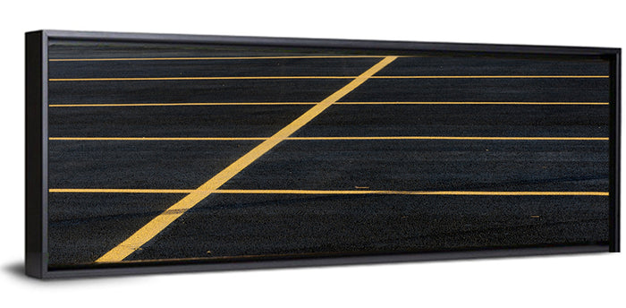 Parking Lot Lines Wall Art as a framed canvas