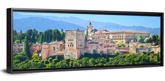 Alhambra Palace Complex Wall Art as a framed canvas