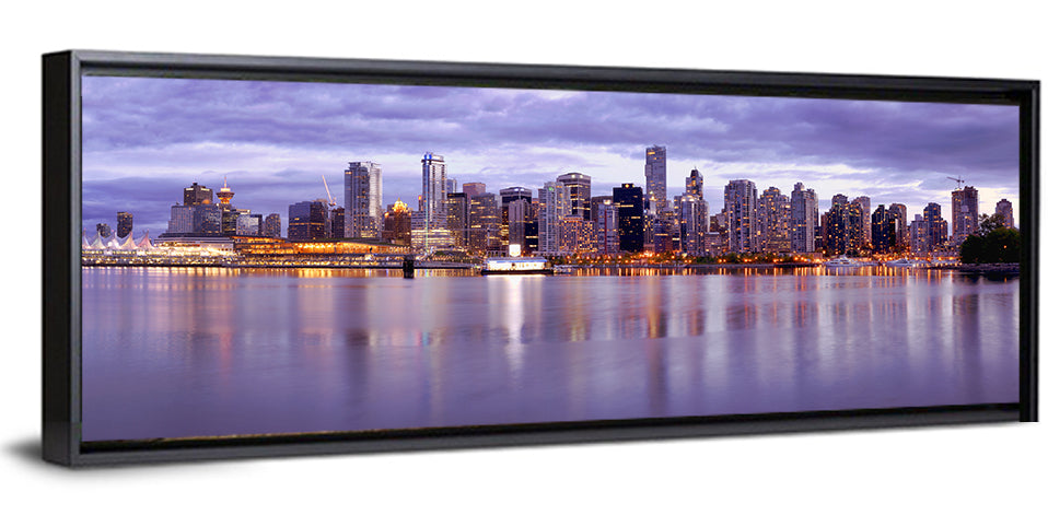 Vancouver Skyline at Twilight Wall Art