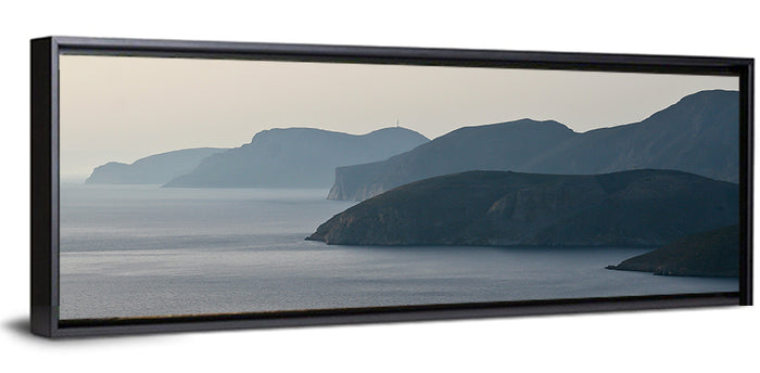 Kalymnos Shore at Blue Hour Wall Art as a framed canvas