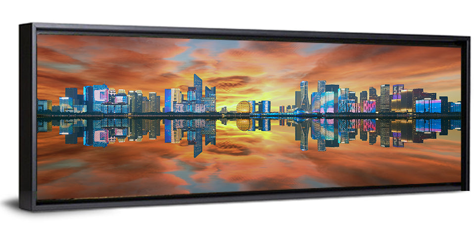 Hangzhou Golden Sphere Skyline at Dusk Wall Art