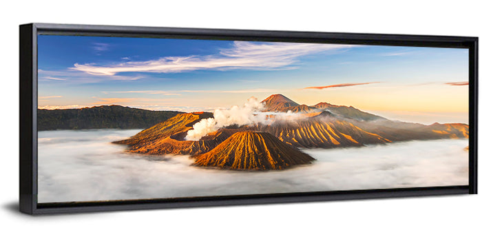 Mount Bromo Sunrise Wall Art as a framed canvas