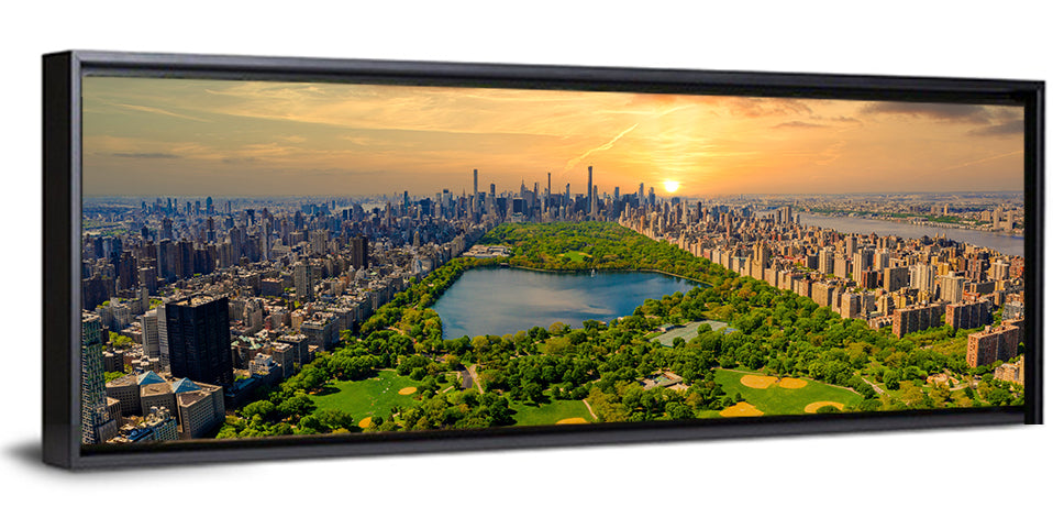 Central Park Reservoir at Dusk Wall Art