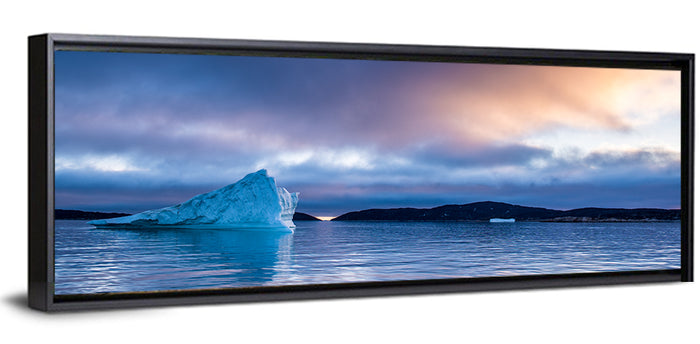 Disco Bay Iceberg Wall Art as a framed canvas