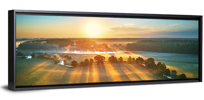 Meadow Field Sunrise Wall Art