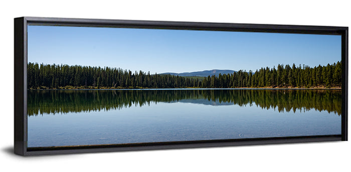 Holland Lake Reflection Wall Art as a framed canvas