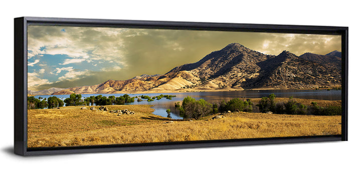 Lake Kaweah at Golden Hour Wall Art as a framed canvas