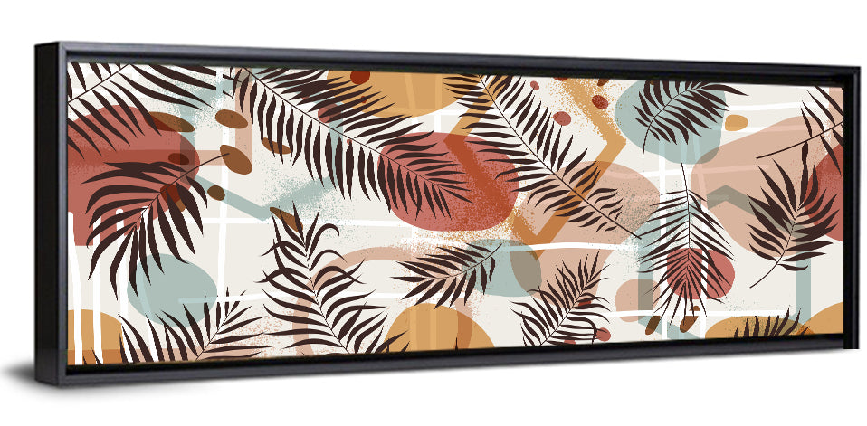 Geometric Tropical Leaves Wall Art