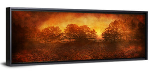 Autumn Forest Sunset Wall Art