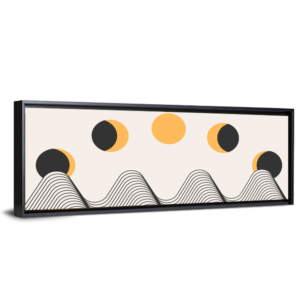 Sun and Moon Over Mountains Wall Art