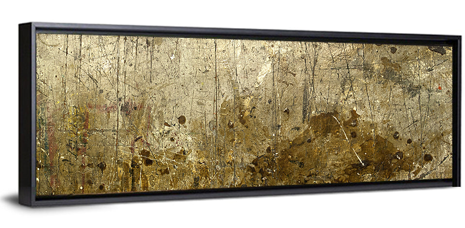 Gold Leaf Workbench Texture Abstract Wall Art