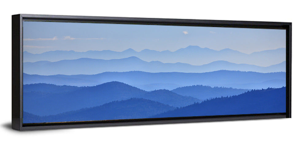 Misty Blue Mountain Valley Wall Art