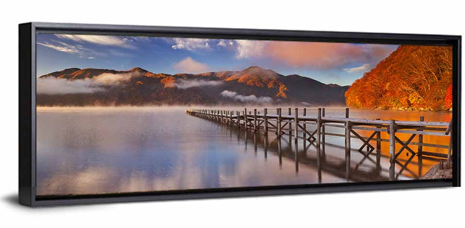 Foggy Pier at Lake Chuzenji Wall Art