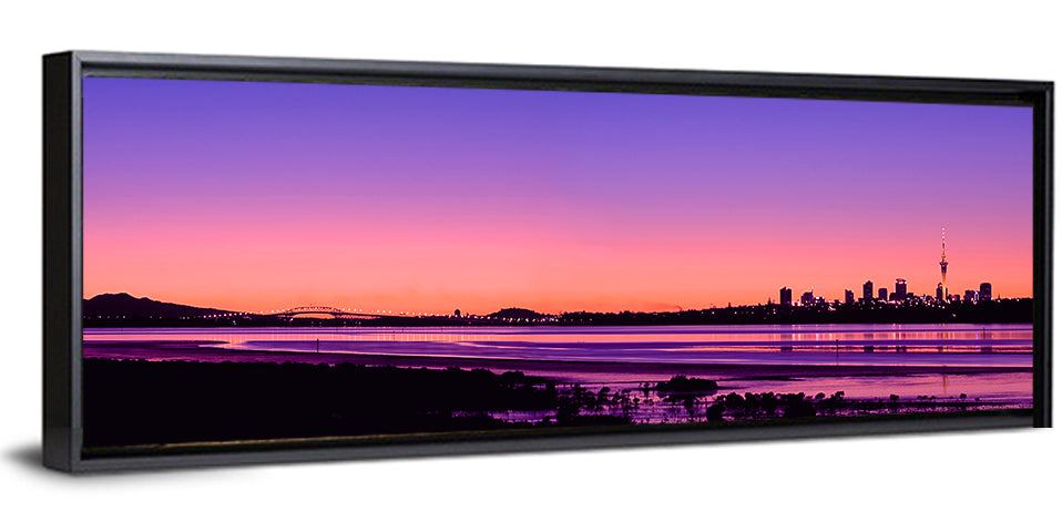 Auckland Skyline at Twilight Wall Art