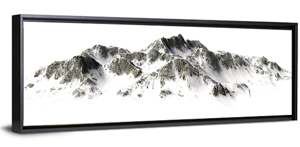 Winter Snow-capped Mountain Range Wall Art