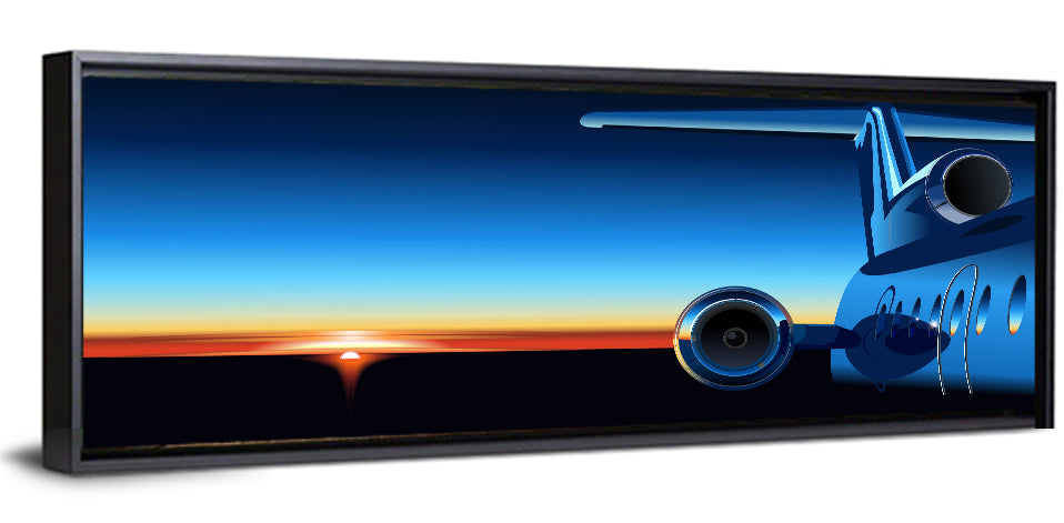 Private Jet Sunrise Wall Art