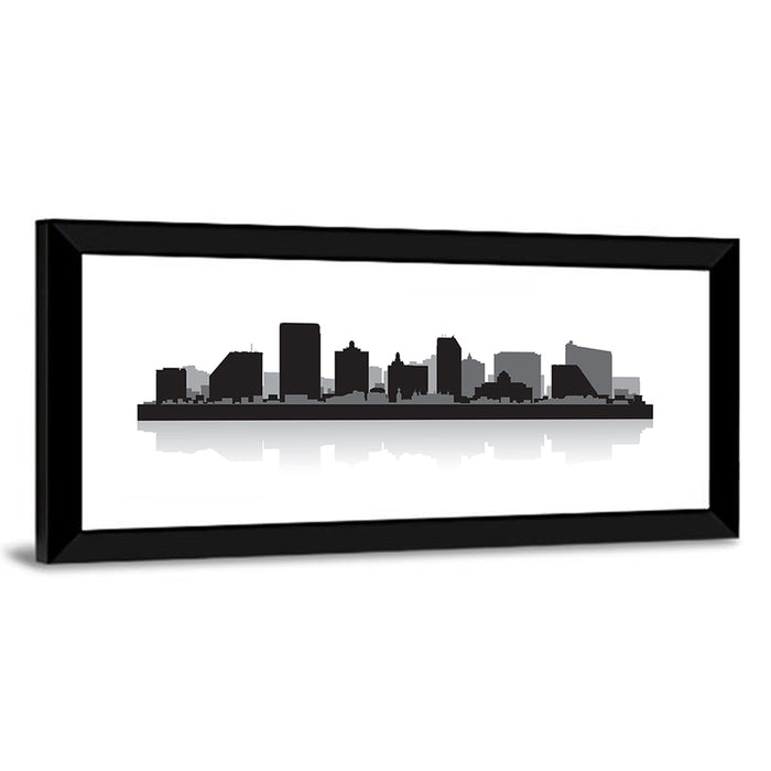 Atlantic City Skyline Wall Art as a framed print
