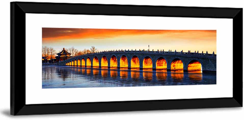 Seventeen-arch Bridge at Golden Hour Wall Art